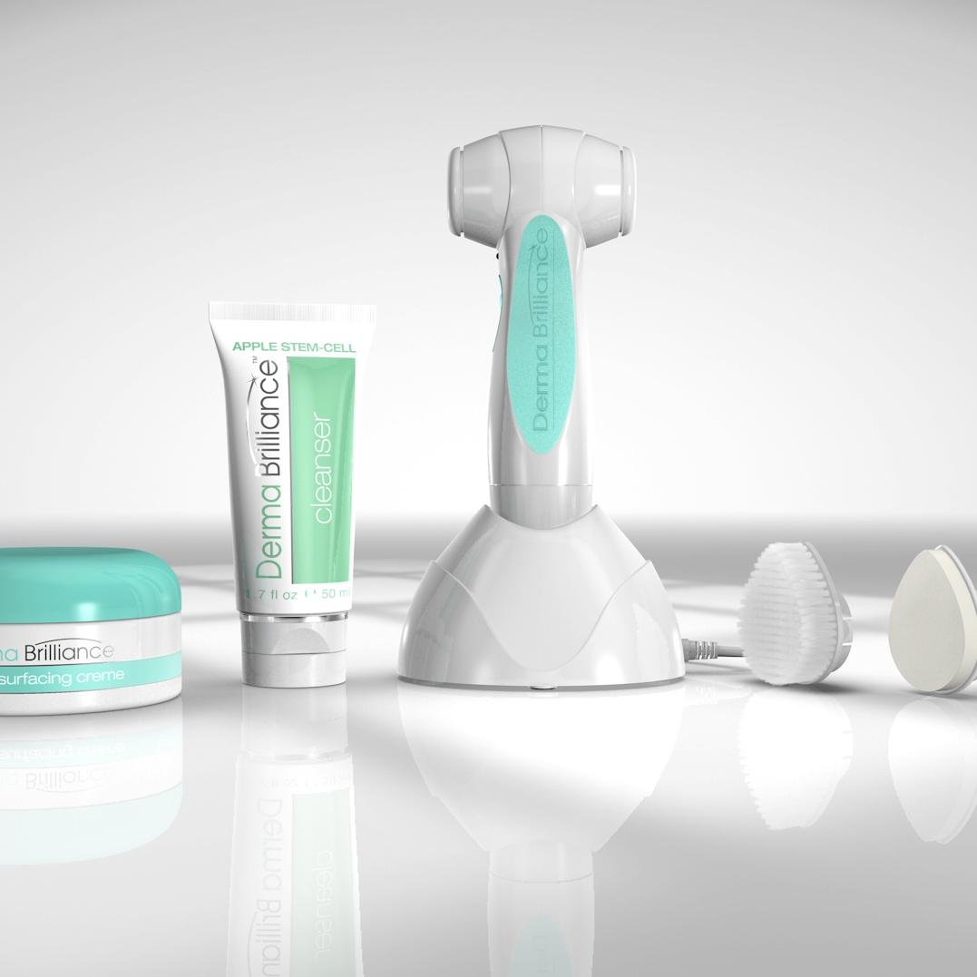 The at home cosmetic skin resurfacing system!

Derma Brilliance combines a revolutionary random orbit skin care device, with diamond and garnet infused Cream