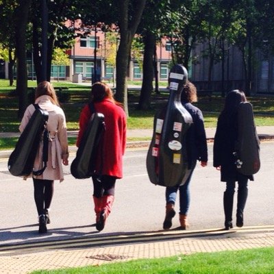 String Quartet from the RNCM, Winners of the RNCM Sir John Barbirolli String quartet prize 2014. Members: Maya, Lily @lilywhitehurst9, Emily and Lucy @lucy_arch