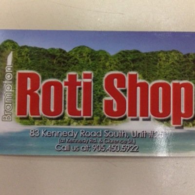 One of The Best Trinidadian Roti Shops. Has Been in Brampton for the past 25+ Years! 
⚪️⚫️