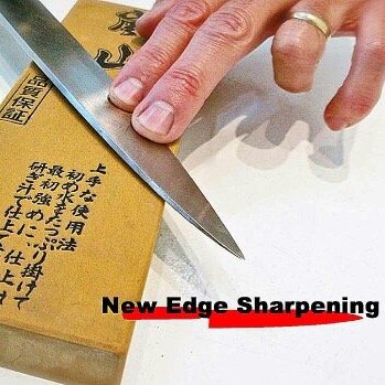 Knife Sharpener, owner/sharpener New Edge Sharpening. Retired Naval Communicator/Protocol Officer, 36 years of service. I sharpen kitchen knives.