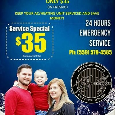 Home of the $35.00 AC or Heating service call.