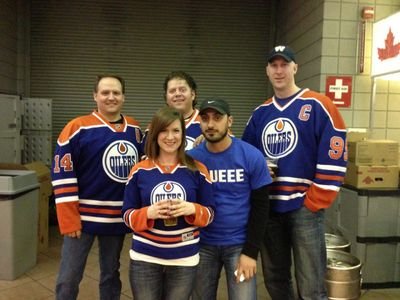 Twitter meetup folks at Oilers games. Come for the game, stay for the friends, the beer and hockey chatter.