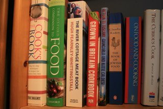 food mad, restaurants, delis, cookery book collector, food history and linguistics, southerner at home in north,