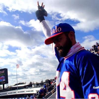 Mustachioed reigning neighborhood BBQ Champion. Do you have a moment to talk about our Lord and Savior, Joshua Allen? #GoBills #BillsMafia