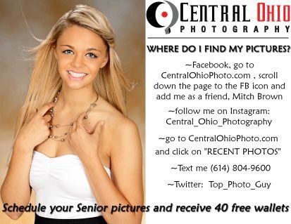 Follow me,your picture might be on here.  Schedule your senior pictures and receive 40 FREE WALLETS