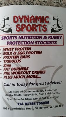 Sports Nutrition and Rugby Accessories Stockist