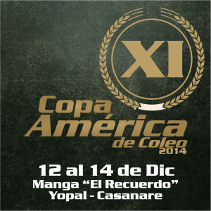 Cuenta Oficial de la Copa América de Coleo, que se celebrará en Yopal, Casanare, entre el 12 y 14 de Diciembre 2014.