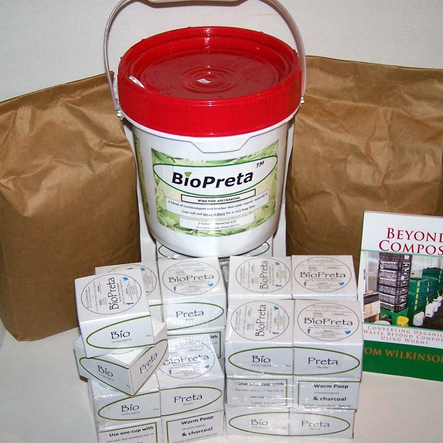 Biochar is a wonderful home and workplace for the microorganisms in vermicompost to create magic in your soil for better plants.