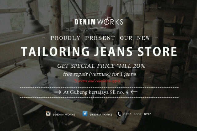denim_works's profile picture. DENIM SPECIALIST || Tailoring Jeans Store || ig: @denim_works || contact us: 085730071097