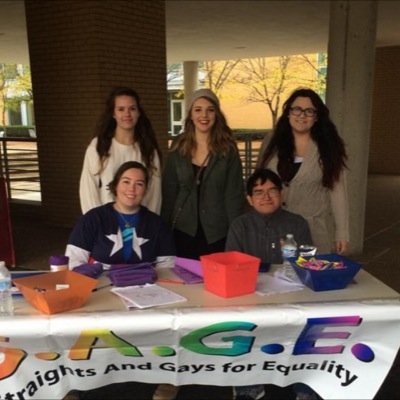 We are at SCC club that helps promote LGBT awareness and SCC events. Everyone is welcome!
