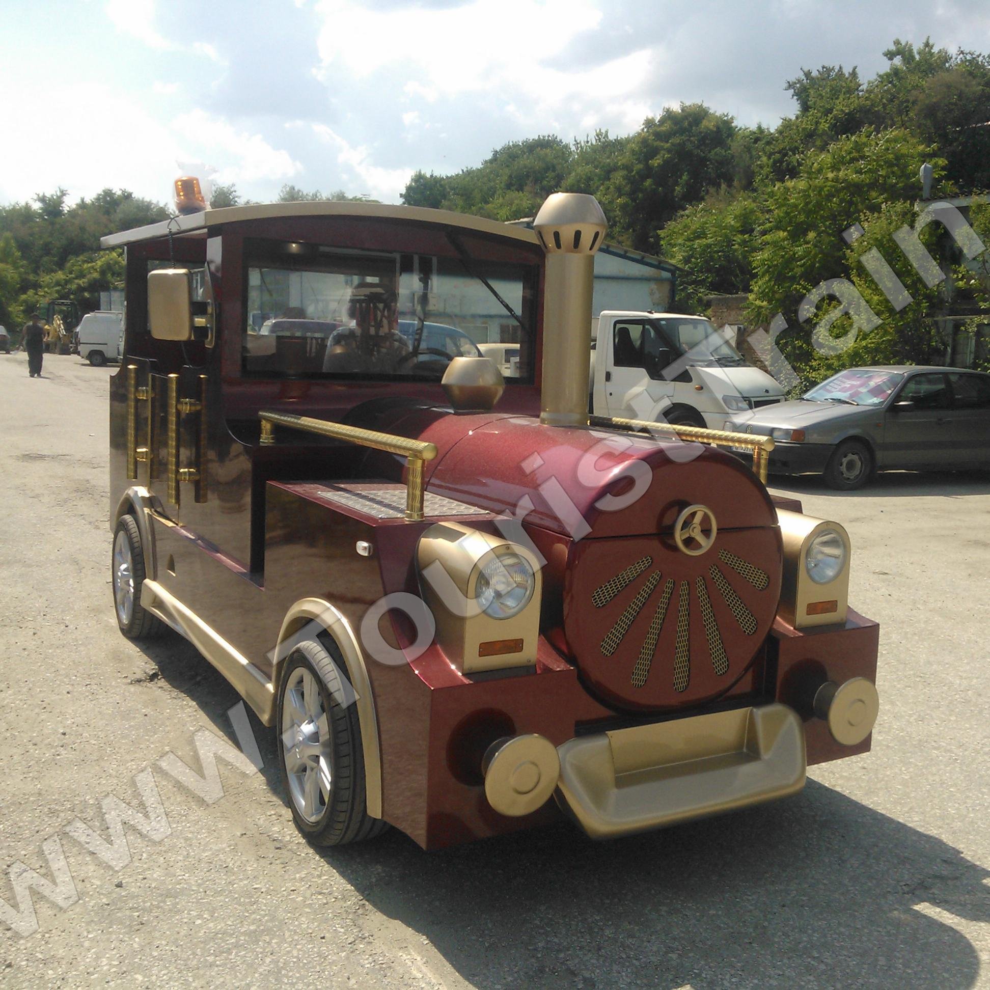 Manufacturing electric tourist road attraction trains, trolley trains