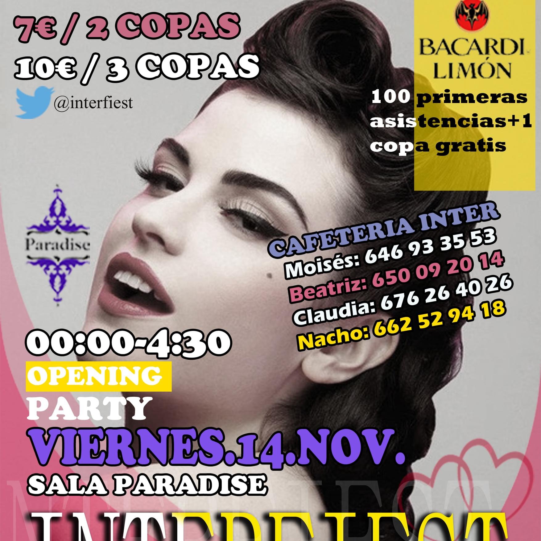 VIERNES 14 DE NOVIEMBRE, EN LA MEJOR SALA DE SANTANDER, Paradise Santander. 7 Euros 2 copas, 10 euros 3 copas. IMPOSIBLE PERDERSELO!