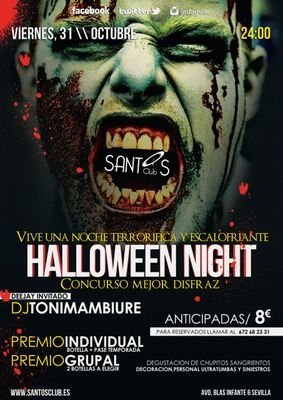 Chico de Relaciones Publicas.Entradas de las discotecas Bandalai, Casino, Kudeta, Santos, Antique y Casablanca.ENTRADAS HALLOWEEN AQUÍ 653501916
¡No te lo pierd