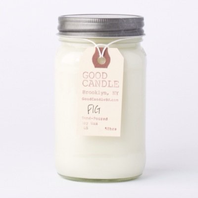 Good Candles are made from 100% American grown soy wax and are hand-poured in Crown Heights, Brooklyn. hello@goodcandle.com