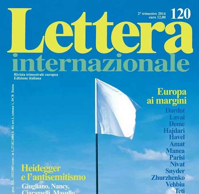 Lettera Internazionale, Rivista culturale europea. Edizione italiana. Il meglio del dibattito culturale internazionale, corredato da artisti da tutta Europa.