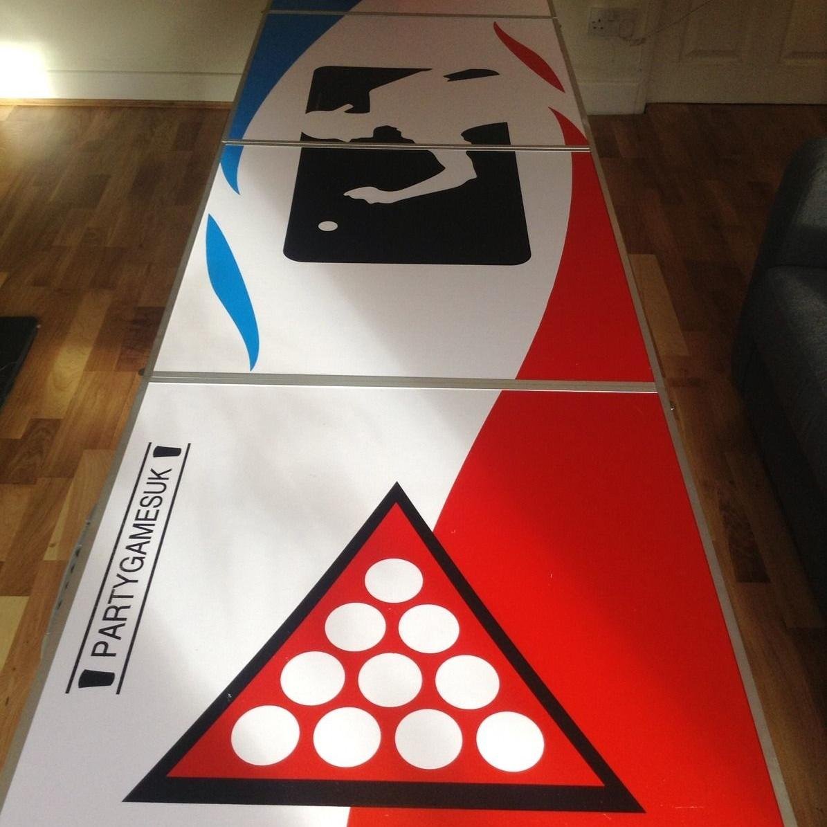 BEER PONG TABLES! Official 8 Foot Folding Four Section Beer Pong Table. Perfect for parties and pre drinks! Collapses for easy storage/transport.