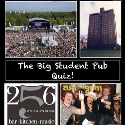 12th November, 7:30pm at 256 Fallowfield. The Big Student Pub Quiz with all proceeds going to St Ann's Hospice- find us on Facebook for more info on tickets!