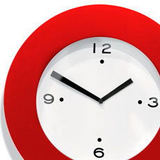 Red Clocks - red designer clocks - red clock