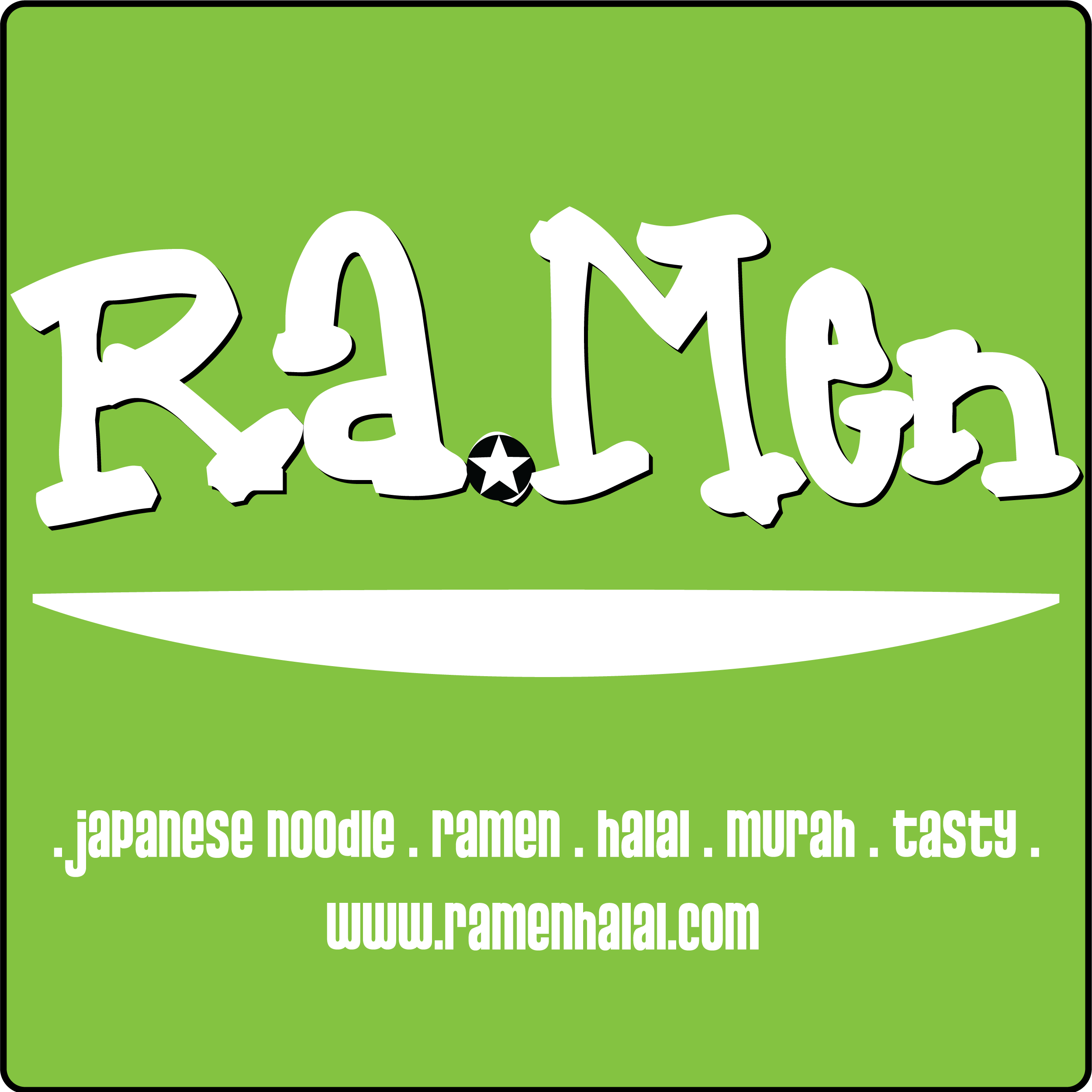 Japanese Noodle - Halal - Murah - Tasty ; Outlet: Jl. Gayungsari Barat no. 84, Surabaya ; Instagram: @RamenHalal ; FB: Ra.Men