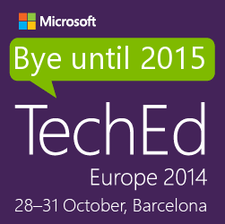 Countdown the days until TechEd Europe, Microsoft's premier tech conference for IT Pros & Enterprise Devs, opens October 28 in Barcelona. By @Ladewig, not MS.