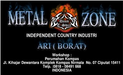 METALZONE TANGSEL || Underground Shop https://t.co/vOL6U4VYXP Dewantara No.6 Ciputat Tangsel 081382180887 (Depan komplek kompas Nirmala)