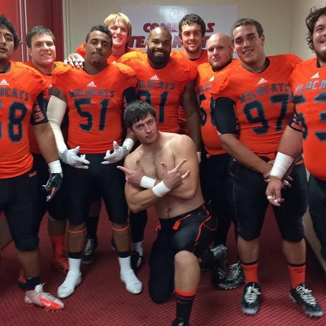 The craziest mother fuckers youll ever meet!! And yes Coach Thoren Ill do my 20 pushups for that!! #QBsBeware #HAACChamps #BewareofListon #WeHitHere