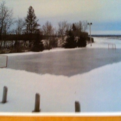 The picture is of an outdoor skating rink in a park named for my late husband. His first love in sports was hockey.