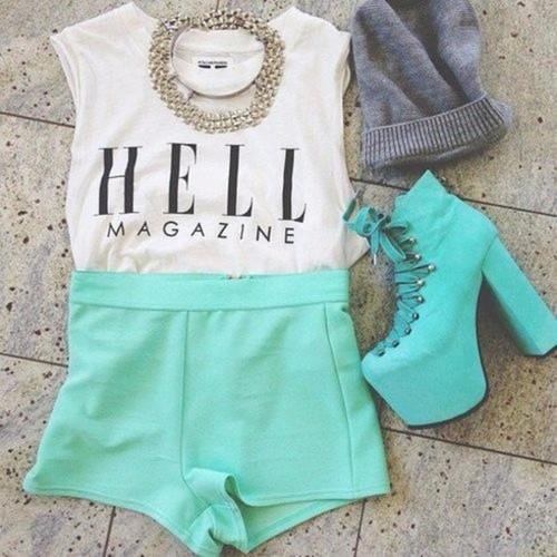 Skirts,Jeans,Shorts,Dresses And outfits.Even shoes! everything cute and sexy.