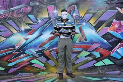 The man who is developing a new dancing style called: Rubber style. Using Rubber bands and Gloves with lights to move flowing with the beat/lyrics of songs.