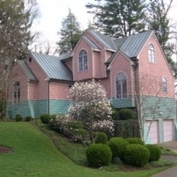 miriamsm_s's profile picture. This is the house I designed & built Featured 3X House Beautiful4 use of color, soaring ceilings, childhood art from Alice 2 make 4 tiles over LR fireplace.