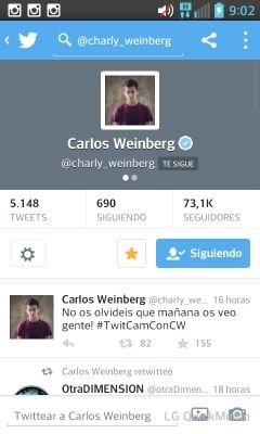Club de fans (Alicante) dedicado al guapo de @charly_weinberg , todo por su sonrisa:) TE QUEREMOS CHARLY!!! #QueremosDiscoDeCharly 2/11/2014 nos siguio:)