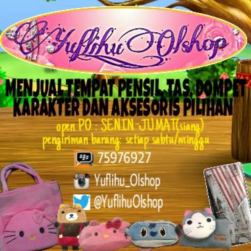 yuflihuOlshop's profile picture. menjual #taskarakter #tempatpensilkarakter #tas #tempatpensil #dompet #aksesoris #lucu #murah || order?mention/DM or chat: 089678940364//pin:75976927 (-Ni'mah)