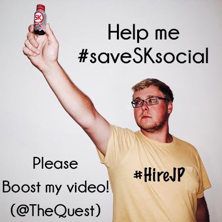 A man on a quest to #saveSKsocial from awkwardness. Join me on my journey! Boost my video here: http://t.co/dVw7opkXPn by clicking the underneath my video!