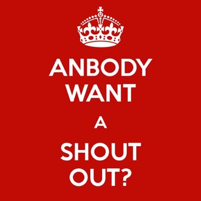 OFFICIAL @Shoutoutgame ACCOUNT. FOLLOW AND SHOUT US OUT AND WELL DO IT RIGHT BACK!!!