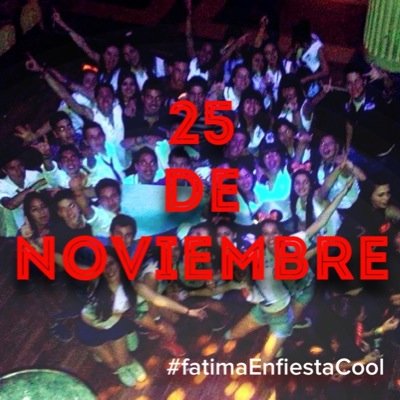 #25denoviemBre enfiestamos cool. No te lo pierdas!!