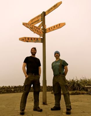 Current GPS location of Joss & Rob as they attempt to walk the whole of New Zealand for charity.