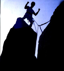 Instructed outdoor rock climbing and abseiling on the crags around Hathersage in the Dark Peak of Derbyshire, UK.