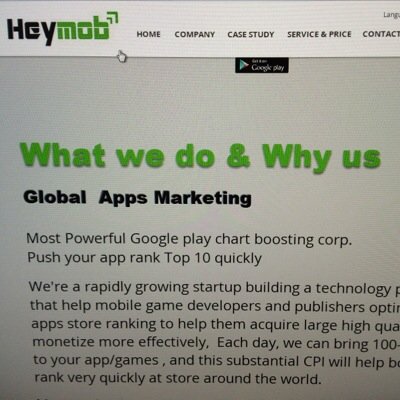 We focus on boosting Rank for Android free apps. We can drive your apps 100K to 500K Downloads and Installs per day，any country anywhere on googe play