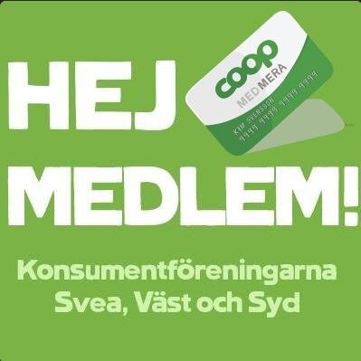 Konsumentföreningarna Svea, Väst & Syd samarbetar med Hejmedlem.se! Vi snackar miljö, butik, mat och allt som har med handel att göra.