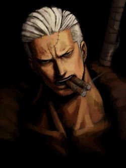 |•| Marine, G-5 Unit 1 |•| Vice Admiral |•| Moku Moku no Mi |•| Nanasaku Jitte |•| March 14th |•| 36 Years Old |•|