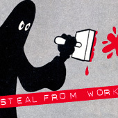 Steal From Work is a 3 strong artist run co-operative, created with the sole aim of putting a much needed fresh injection of life into Bristol’s art scene