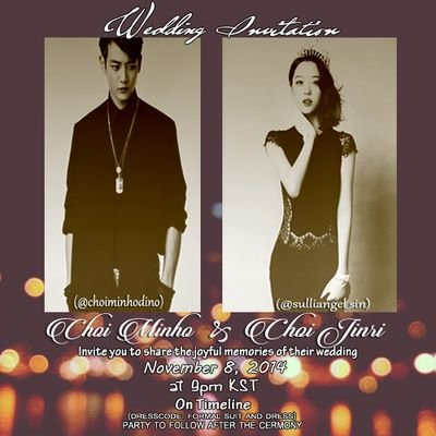OFFICIAL ACCOUNT FOR @choiminhodino & @sulliangel_sin's WEDDING