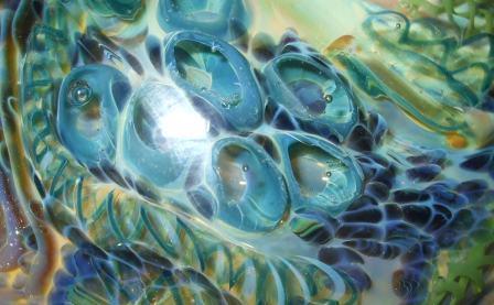 I'm a glass artist with a studio in Loveland, CO. I also sell pretty little gems online and I teach classes and I'm always excited about glass.