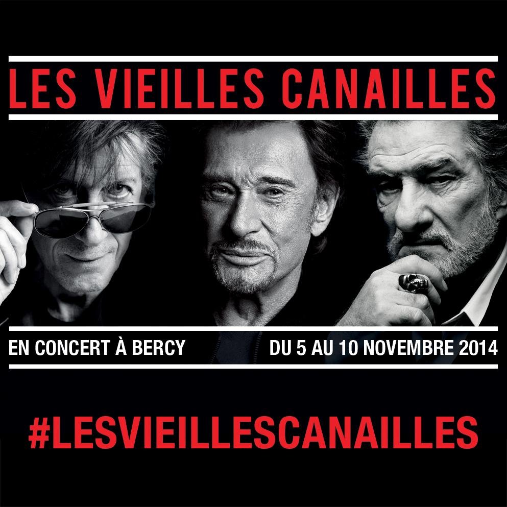 LVCanailles's profile picture. Du 5 au 10 novembre 2014, Jacques Dutronc, Johnny Hallyday & Eddy Mitchell sont Les Veilles Canailles à Paris Bercy ! #LesVieillesCanailles