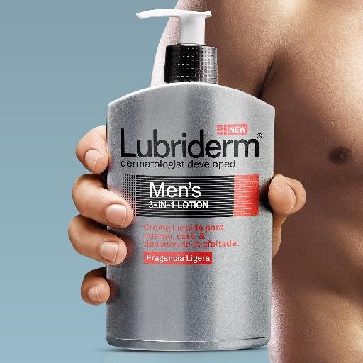 LUBRIDERM® Men Crema líquida 3 en 1 para cuerpo, cara y después de afeitar diseñada especialmente para ti. Recomendada y desarrollada por dermatólogos.
