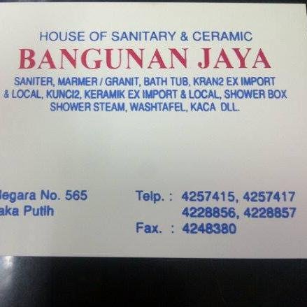 toko bangunan jaya percetakan jl. percetakan negara no.565 tlp : 0214257417 / 0214257415/ 082111735324 (nova)