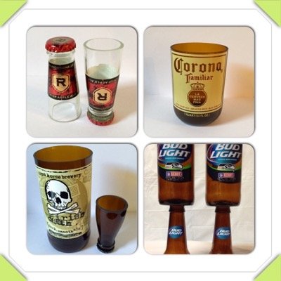 Craft Fanatic. Beer/Liquor/Wine/Pop Bottle Glassware and Decor and More! Check out my Etsy shop! #randomcrafts