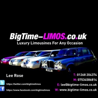 Big Time Limos is an Essex and London based company with pink or white limousines for hire. 01268-204-374