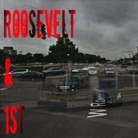 Everyday's a dare, crossing Roosevelt & 1st.