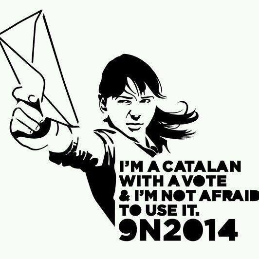 Tweeting in English about the self-determination vote in Catalunya on November 9th. (by @davidpoblador)